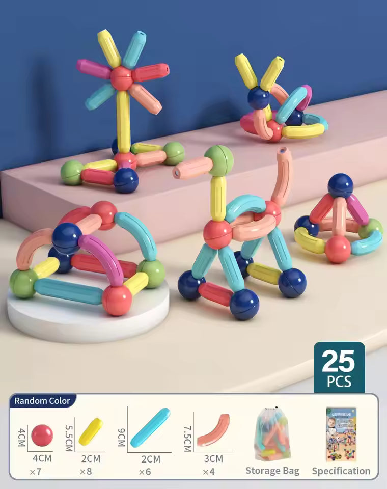 25 PCS Magnetic Construction Set